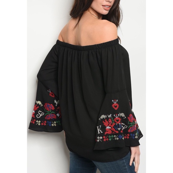 Embroidered Off the Shoulder - Picture 3 of 3